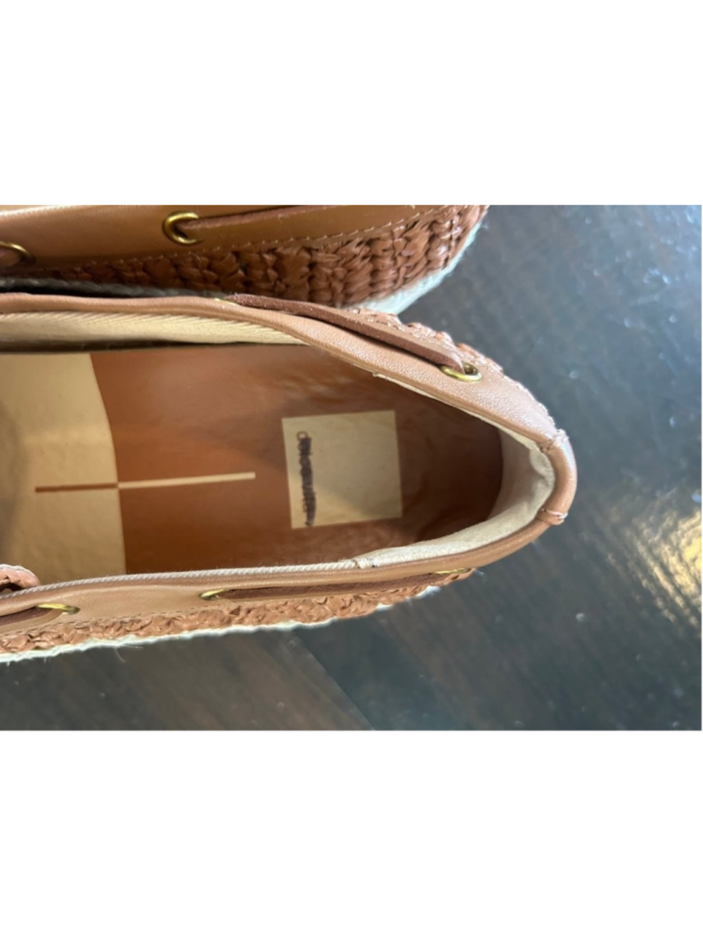 Dolce Vita Woven Leather Espadrille Shoes - Picture 2 of 3